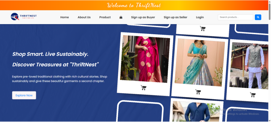 ThriftNest E-commerce Website